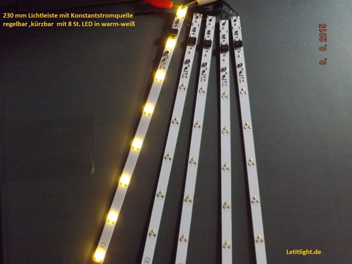 Lichtleiste weiß 200mm 5 x LED Waggon Beleuchtung