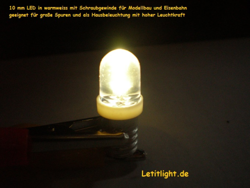 LED Birnchen 10 mm Schraubgewinde