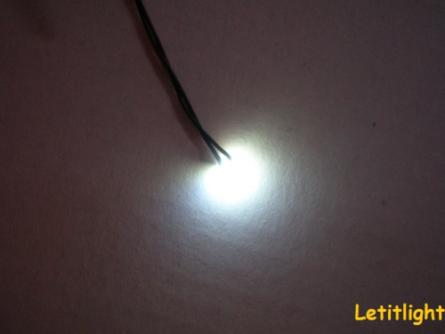 805 LED weiß anschlußfertig mit Microfaserkabel,Widerstand