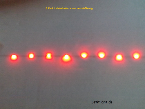 rote LED Lichterkette mit 8 LED