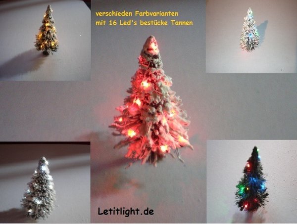 LED Christmas set with fir tree green