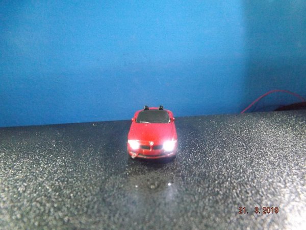 H0 moderner Metall-PKW beleuchtet Cabrio LED- Licht