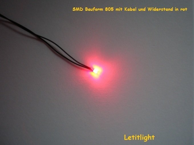 Vorwiderstand Beleuchtung Modellbahn NEU 10 Stück LED verkabelt rot blink 3mm 