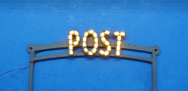 LED lettering POst