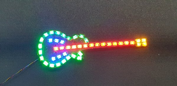 Éclairage d'enseigne publicitaire à LED avecfeu de circulation Guitare