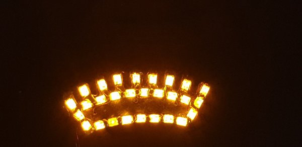 Krone Kirmes-Beleuchtung als Lauflicht gelb